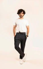 Charcoal Pajama : Charcoal slim fit trouser